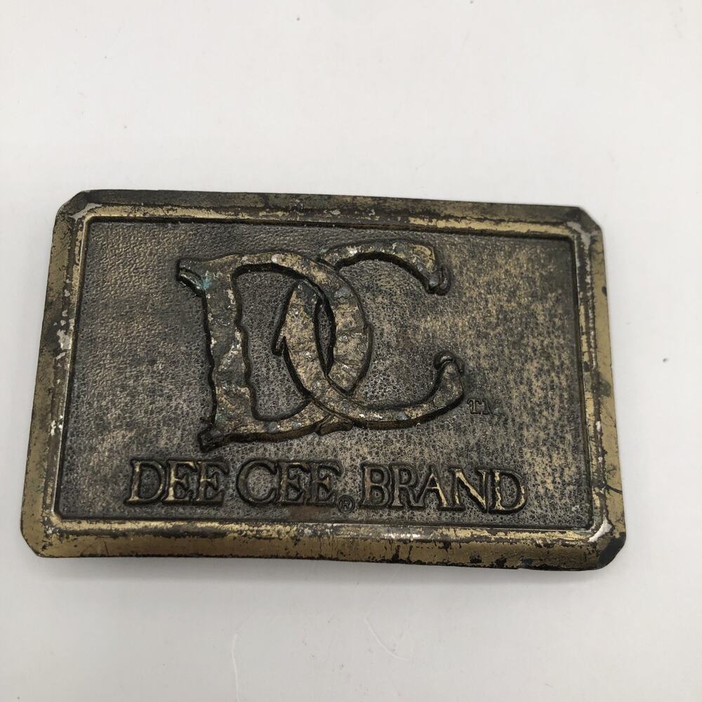 VTG DC Dee Cee Brand Belt Buckle USA Washington Mfg CoSkater Skateboarding